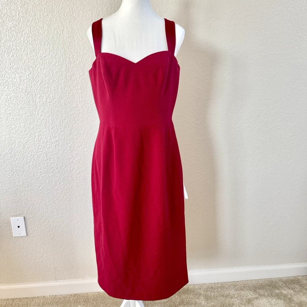 NWT Dress The Population Dark Red Garnet Nicole Cocktail Dress Size Large $148